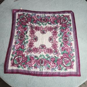 Berkshire Floral Scarf in Purple and Green